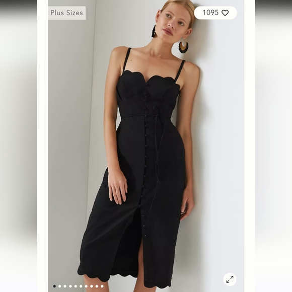 Anthropologie Dresses & Skirts - NWT Anthropologie‎ Slim scalloped front slit corset Dress size 6